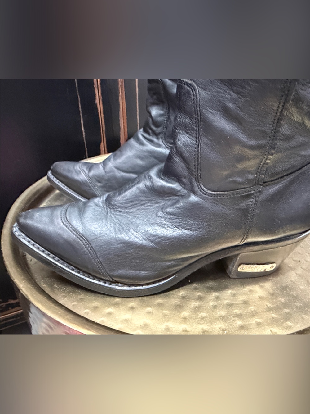 Harley-Davidson Vintage Black Leather Knee-High Lace-Up Women's Boots - Picture 2 of 11